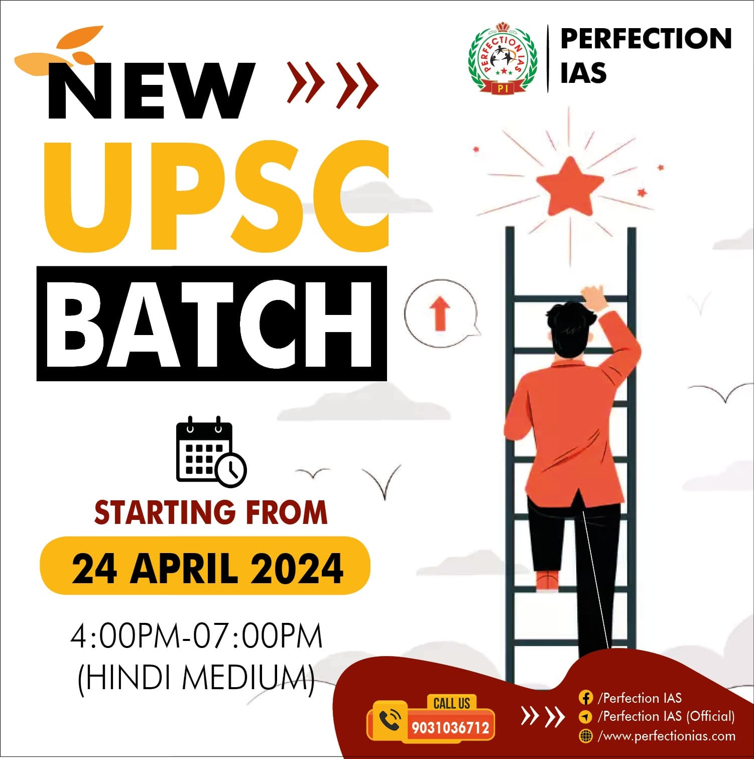 New Batch For UPSC (Hindi Medium) Starting From 24th April 2024. Admission is Going on.