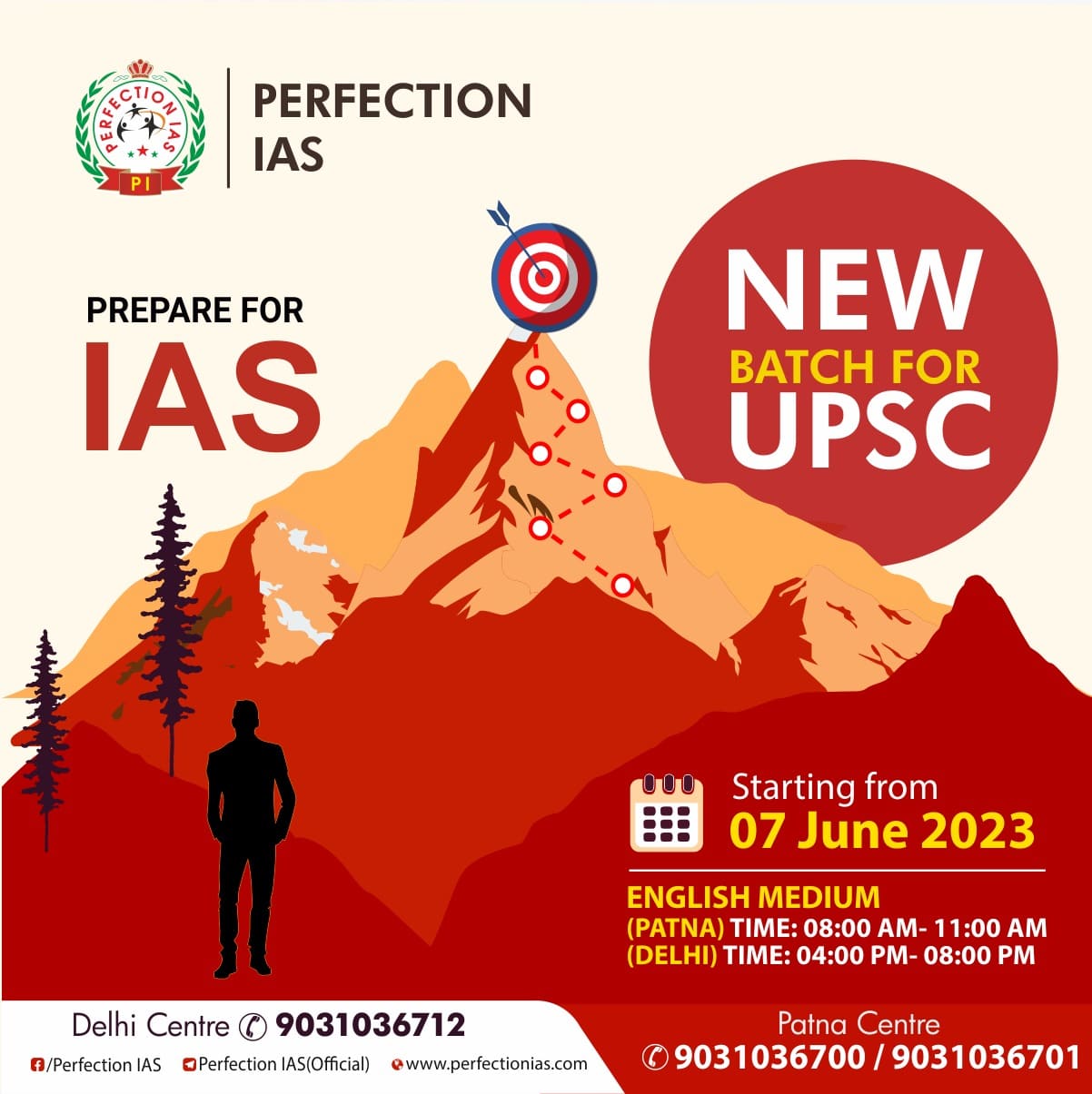 UPSC New Batch Starting from 07th June at Delhi Center.